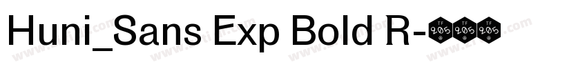 Huni_Sans Exp Bold R字体转换